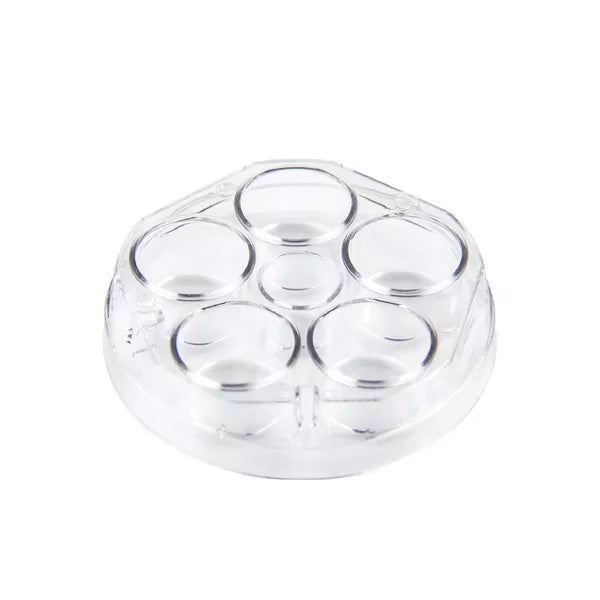 Placa de Cultivo 5 Poços - Transparente Pacote c/ 20 unidades